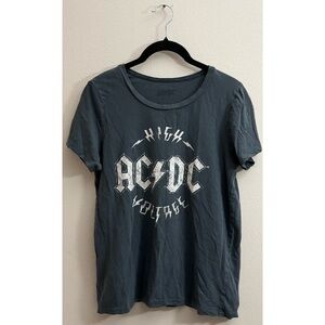 5/$15 MUST BUNDLE AC/DC Dark Gray Tee with Subtle Logo